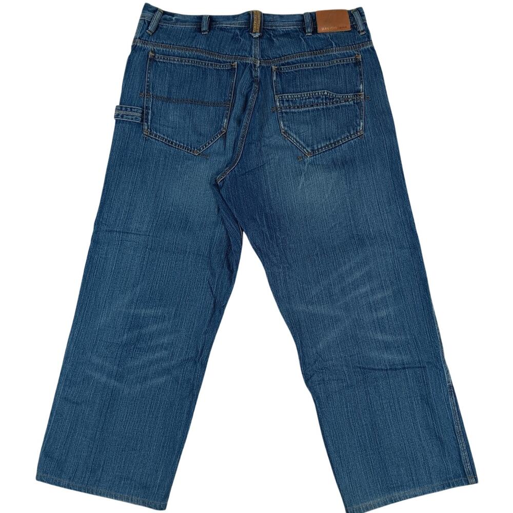 Sean Jean‎ Vintage Carpenter Jeans Mens 40X30 Blue Wash Double Knee Wide Skater